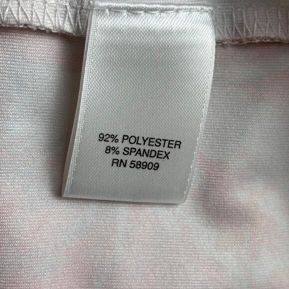 Roundtree & Yorke Performance Polo Shirt Men's XL White Short Sleeve Floral - Picture 7 of 8